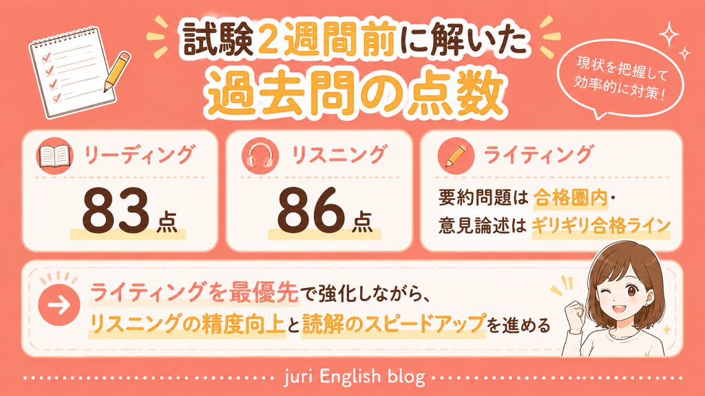 英検準1級の過去問からわかった残り1週間で詰める弱点