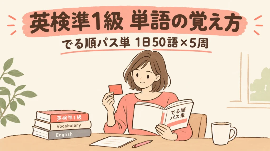 英検準1級 単語の覚え方｜でる順パス単の使い方