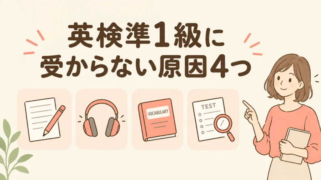 英検準1級に受からない原因4つ