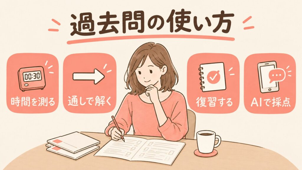 英検準1級の過去問の使い方(時間を測る・通しで解く・復習する・AIで採点)